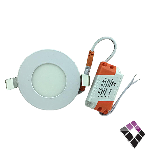 كشاف LED سبوت بنل داخلي HIGH STARS مدور جرم ابيض إضاءة أصفر 5W ***