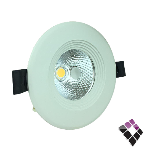 كشاف LED سبوت داخلي عدسة COB ترنس خارجي NEW POWER  جرم أبيض ثابت إضاءة 6500K أبيض 7سم×7W***