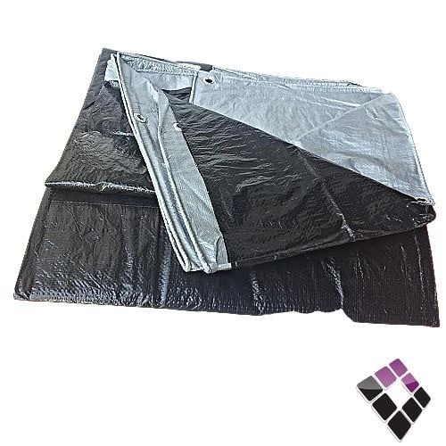 شراع STG هندي أسود + رصاصي سماكة 75GSM مقاس 10×10