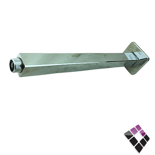 ماسورة ذراع طاسة سقف خلاط دش دفن مخفي نحاس مطلي كروم مربعة 40 سم BANERY الماني