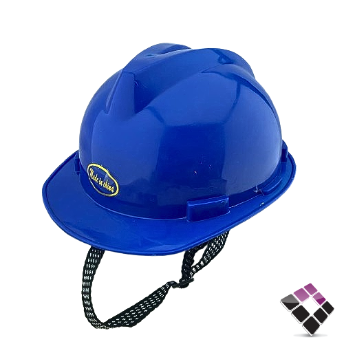 خوذة سلامة بلاستيك لون أزرق