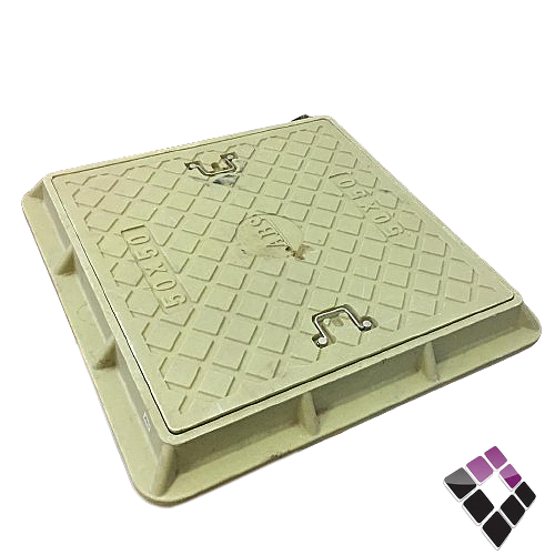 غطاء تفتيش فيبر ثقيل ABS صيني لون بيج المقاس من الخارج 60*60 من الداخل من غير الحلق 50*50  ...رقم الصنف (34233511)