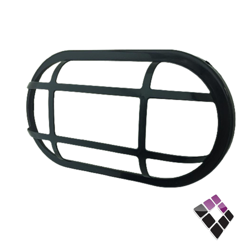 غطاء أبلك بيضاوي خارجي موديل شبك لون أسود