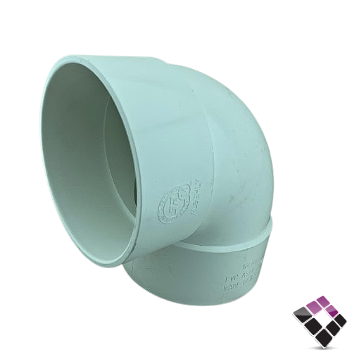 كوع فاتح بلاستيك أبيض ضغط 40 فابكو 4"×110 ملم