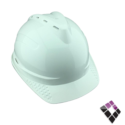 خوذة سلامة بلاستيك STG هندي لون أبيض