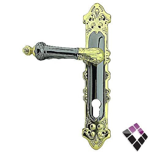 يد كالون maxtra صيني ثقيل ثابت + متحرك يسار L لون ذهبي + كروم لماع مزخرف رقمBN/GP L 340-007