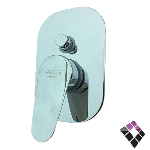 خلاط مخفي فيوري FIORE ايطالي أصلي قلب نحاس + غطاء و مسكة كروم 2 خط موديل KYRO رقم 86CR-1331.