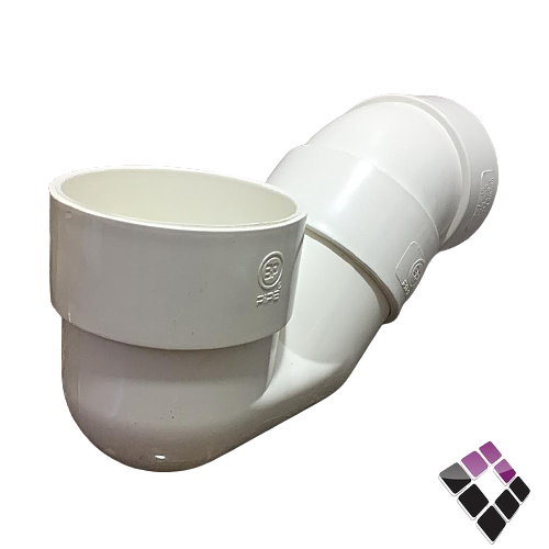 كوع ريحة UPVC بلاستيك أبيض 3P الخليجية سعودي ضغط 40 مقاس 4" = 114MM