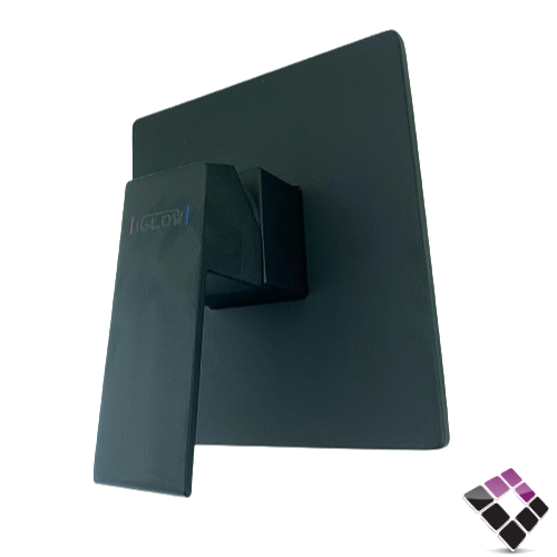 غطاء وجه + مسكة خلاط مخفي IGLOW صيني1 خط مخرج واحد للماء لون أسود موديل مربع رقم GH-S02BK213.54