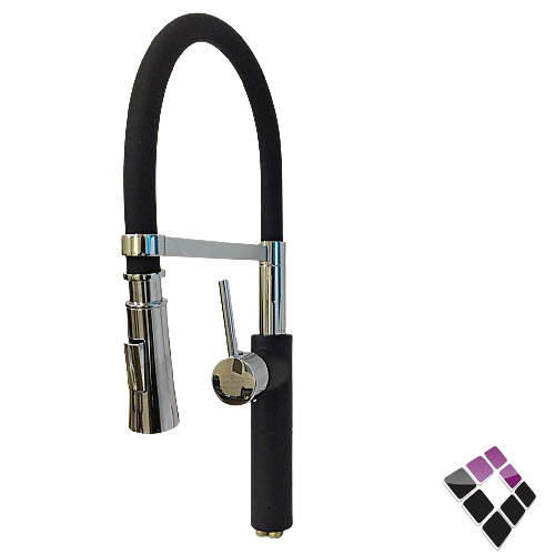 خلاط مجلى واقف شجرة اتمتيك BATHROY ايطالي رقبة عالية سلكون لون أسود موديل فينوس VENIECE ...رقم الصنف (32114215)