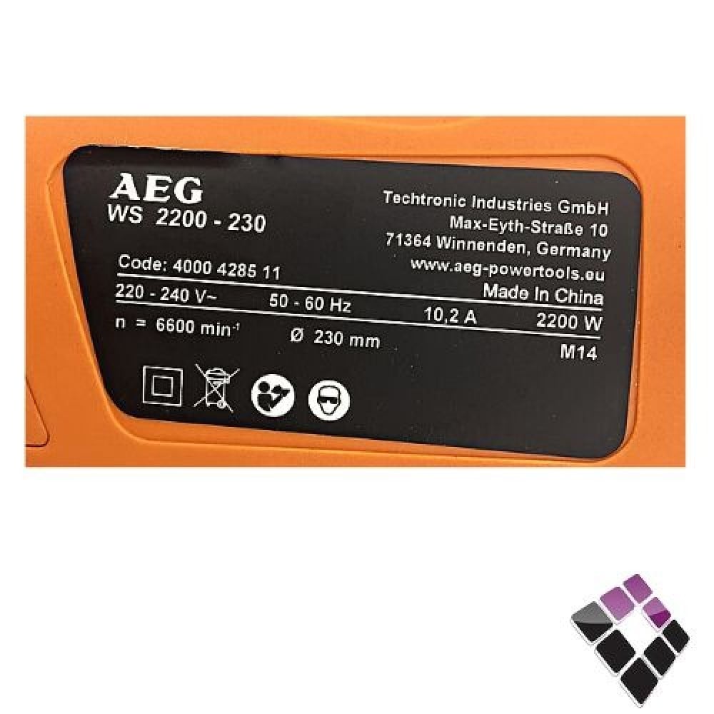 صاروخ AEG صيني شركة المانية 9" W2200 رقمWS2200W-230