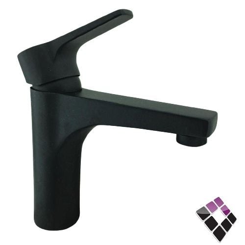 خلاط مغسلة 1 خرم اتمتك لون أسود HESANIT الماني ثقيل موديل جلوري GLORY مع هراب رقم A2001