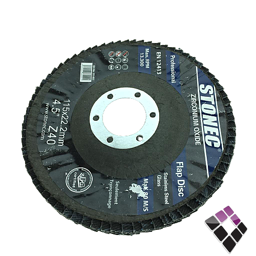 دسك صاروخ صنفرة زجاج + رخام فلاب دسك  STONEC ستونيك صيني 4.5" نعومة Z40 رقم 022-33