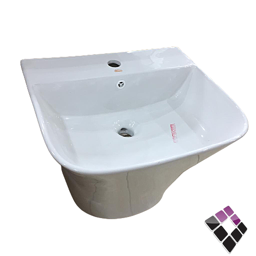 مغسلة معلقة ستامينا STAMINA صيني لون أبيض مربعة قطعة واحدة  رقم WB-029-W...