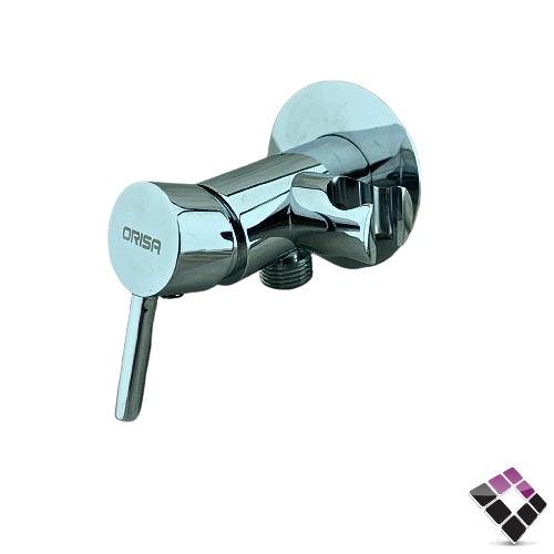 محبس مع قاعدة حامل شطاف نحاس مطلي لون كروم ORISA صيني 1/2" رقم 70087