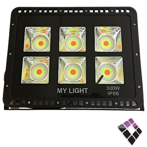 كشاف ليد خارجيMY LIGHT اسود 6 عدسات COB ملون بريموت 300 وات