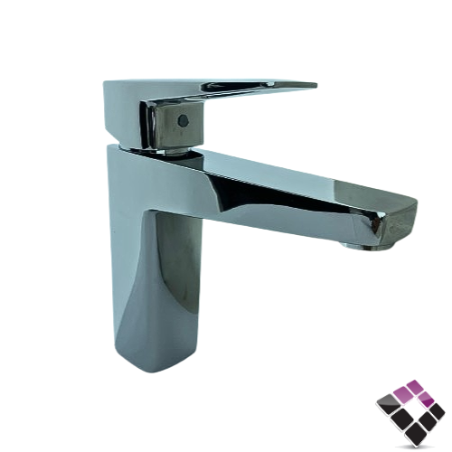 خلاط مغسلة 1 خرم شجرة اتمتيك فيترا VitrA تركي عالي 12 سم موديل ROOT SQUARE نحاس مطلي كروم رقم VT-A42731EXPS