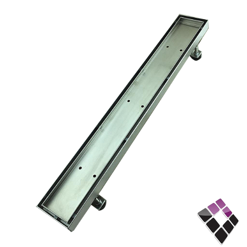 صفاية إستيل مخفي مفرغة للبلاط مستطيل + رداد + أرجل ميزانية DUEGI ايطالي رقم GD201-60 مقاس 8.5*60.