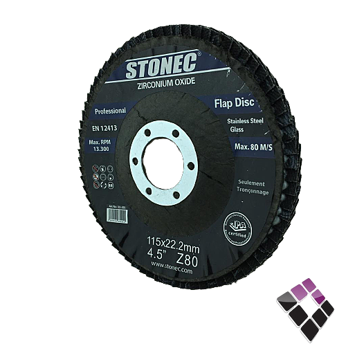 دسك صاروخ صنفرة زجاج + رخام فلاب دسك  STONEC ستونيك صيني 4.5" نعومة Z80 رقم 025-33