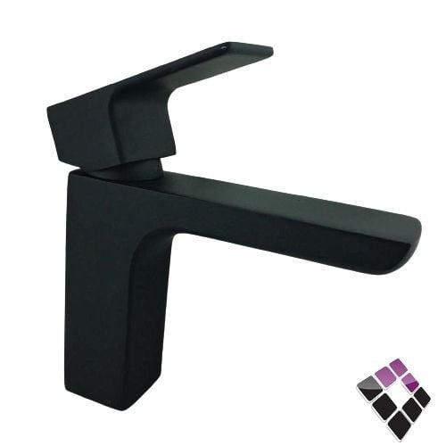 خلاط مغسلة 1 خرم شجرة اتمتك LUTZ الماني لون أسود ثقيل مسكة مربعة موديل ماركس MARX رقم N11032101B