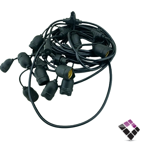 عقد لمبات زينة طول 10M + هولدر نحاس لمبة عدد 10 بدون اللمبات صيني رقم 10M/10E27