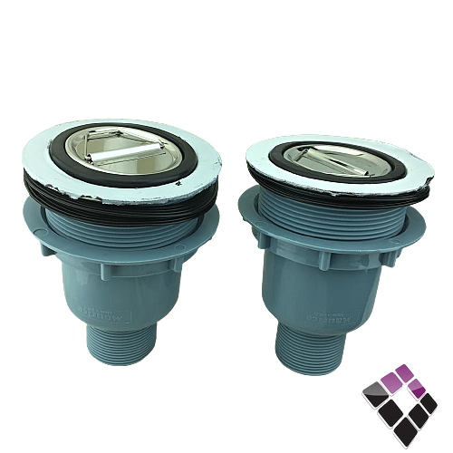 هراب مجلى رخام حوضين مجوز مع لي MAURICE صيني 3".