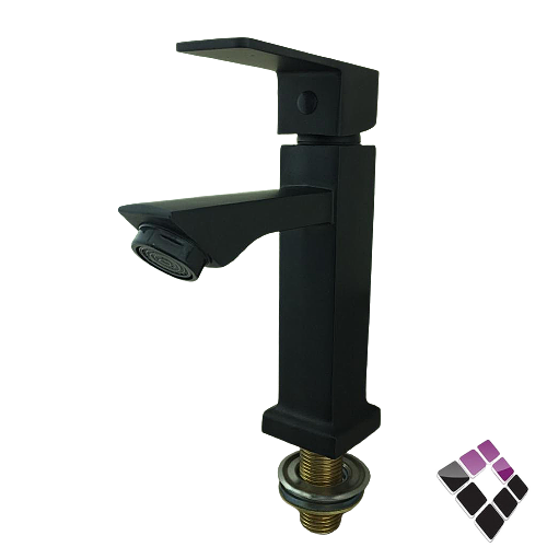 خلاط مغسلة اتمتك خط واحد بارد شجرة مربع ORISA صيني نحاس مطلي لون أسود رقم 30028