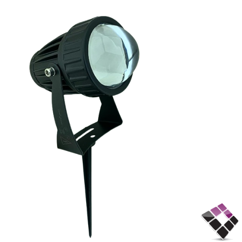 كشاف حدائق LED همر HUMMER عدسة بروجكتر جرم أسود إضاءة 3000K أصفر 10W رقم HU-2245-10W