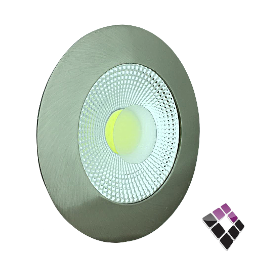 كشاف LED اسبوت لايت HUMMER جرم فضي إضاءة أبيض 14سم 1628/"5/W15***