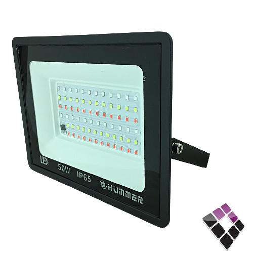 كشاف كوبس فلود LED خارجي همر HUMMER صيني نقاط SMD إضاءة ملونة RGB  + ريموت 50W رقم HU1777