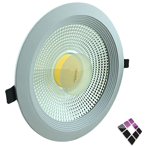 كشاف LED سبوت داخلي 8" * 20 سم S1 صيني جرم أبيض كوب عدسة COB إضاءة 6500K أبيض 30W