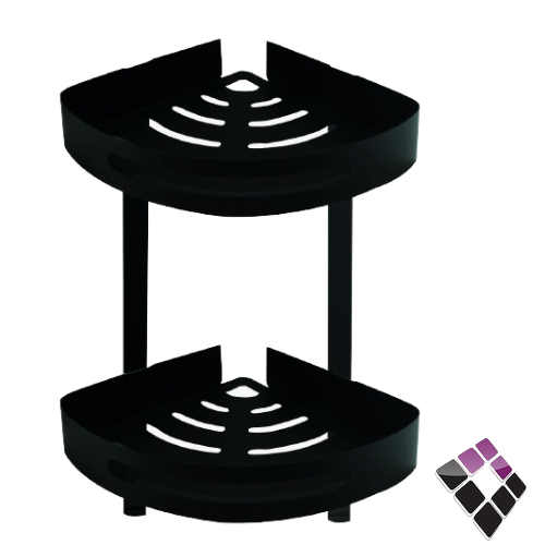 رف حمام زاوية 2 دور المنيوم لون أسود CUSTOMIZED صيني رقم MQ-166-B...رقم الصنف (37242202)