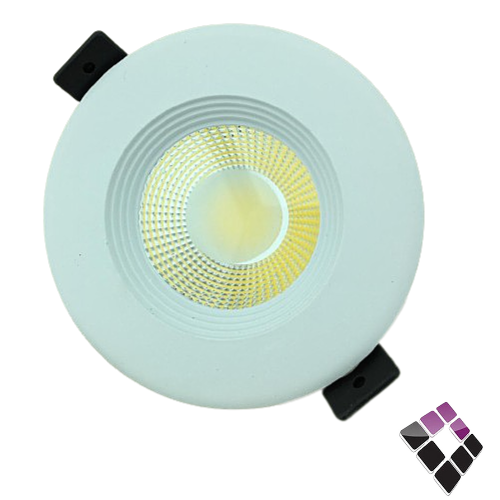 كشاف LED اسبوت داخلي عدسة COB إضاءة 4000K كريمي 7سم همر HUMMER صيني جرم أبيض 7W رقم HU16636