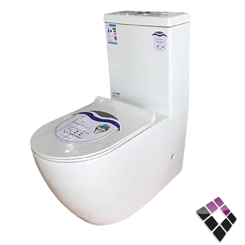 كرسي افرنجي أرضي صيني Orient standard لون أبيض بيضاوي سيفون عالي + غطاء هيدروليك رقم OS3220427