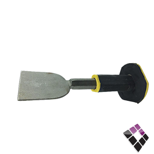 ازميل عريض 4" صيني مسكة ربل لون أسود + أصفر