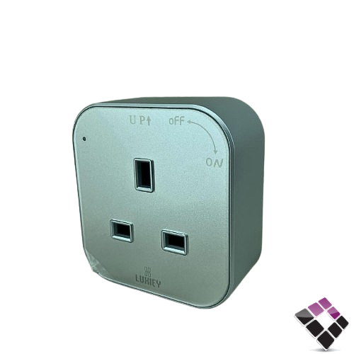 فيش مسطرة مجرى كبس LUXIFY صيني 13 أمبير مربع لون فضي رقم HY-GD407