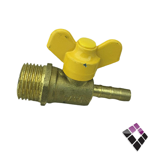 حنفية نحاس يد أصفر فراشة + نقاص لي مكيف سنة خارجي TATO صينى 1/2""..رقم الصنف (3220557)