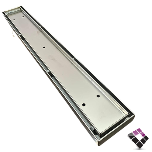 صفاية استيل مفرغة للبلاط لون كروم SAN-ITALY ايطالي مع رداد مقاس 8.5×60