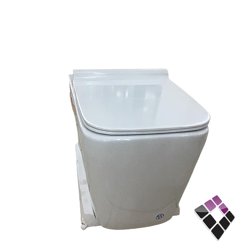 كرسي أفرنجى معلق STYLO صينى لون أبيض مستطيل مبروم نظام تصريف مطور غطاء ثقيل هيدروليك 18 + 23 سم رقم 209