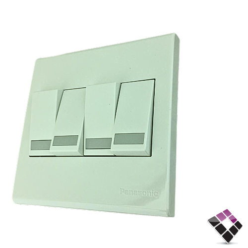مفتاح رباعي دركسيون أبيض عريض باناسونيك Pansonic