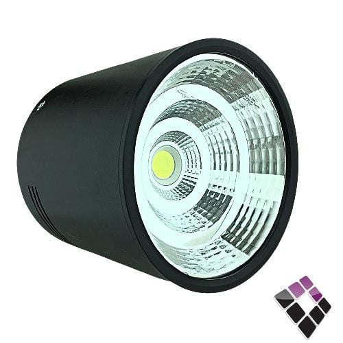 كشاف سلندر لطش LED خارجي ROZ صيني جرم حديد أبيض 5" إضاءة COB أبيض 6238/30W