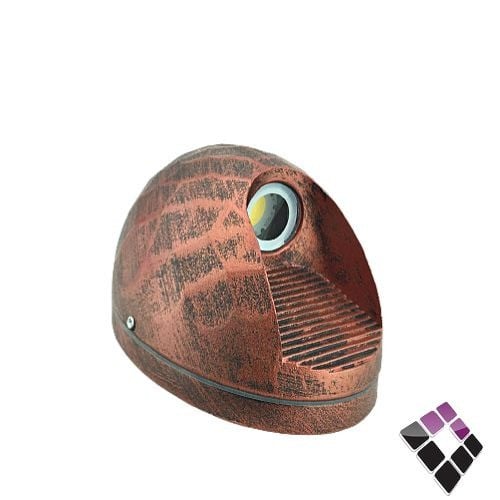 كشاف بوابة LED خارجي جرم حديد بيضاوي نحاسي إضاءة اصفر جهتين رقم 9271/6W/RD+W***