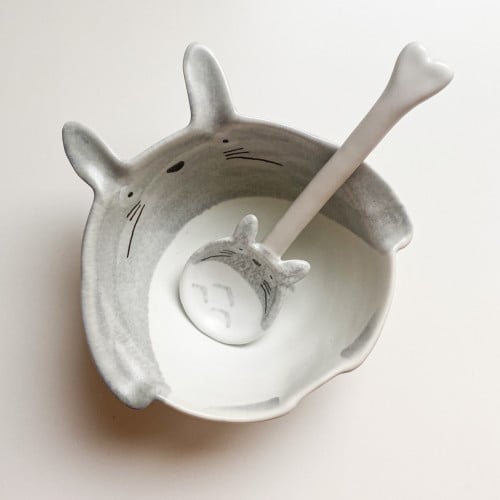 Totoro Bowl+spoon | توتورو وعاء وملعقة