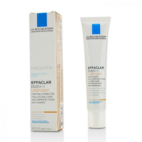 لاروش بوزيه كريم مكافح للشوائب مع لون متوسط 40مل  LA ROCHE-POSAY EFFACLAR DUO+ UNIFIANT MEDIUM SHADE CREAM 40ML