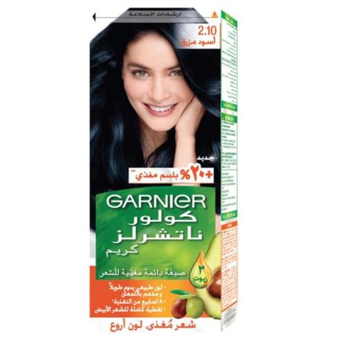 صبغة شعر غارنييه كولور ناتشورال رقم 2.10 اسود مزرق