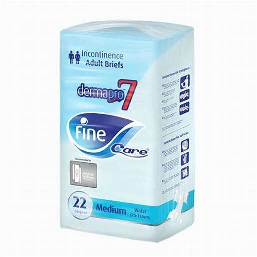 فاين كير حفاضات كبار السن وسط 22 قطعةFine Care Adult Diapers, Medium Size, 22 Pieces