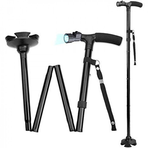 عصا فيرونا القابلة للطي مع كشافVERONA FOLDABLE WALKING STICK WITH FLASHLIGHT: