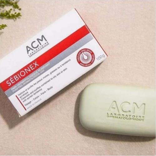 أي سي إم صابونة سيبونيكس منظفة ومهدئة للبشرة الدهنية والمختلطة 100 جرام ACM SEBIONEX SOAP 100GM