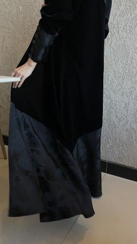 عبايه مخمل وجاكار #101