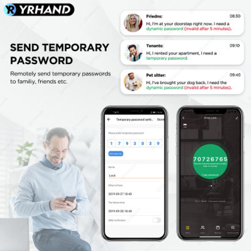 قفل رقمي ثلاثي الأبعاد لفتح الوجه مقاس 4585 Tuya Wifi مقاوم للماء ماسح بصمات الأصابع البيومترية مع كاميرا لأمن المنزل